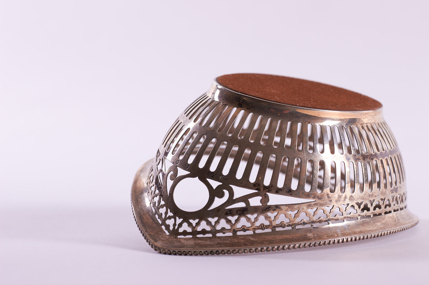 Antique Silver Serving Basket, England, early 20th Century