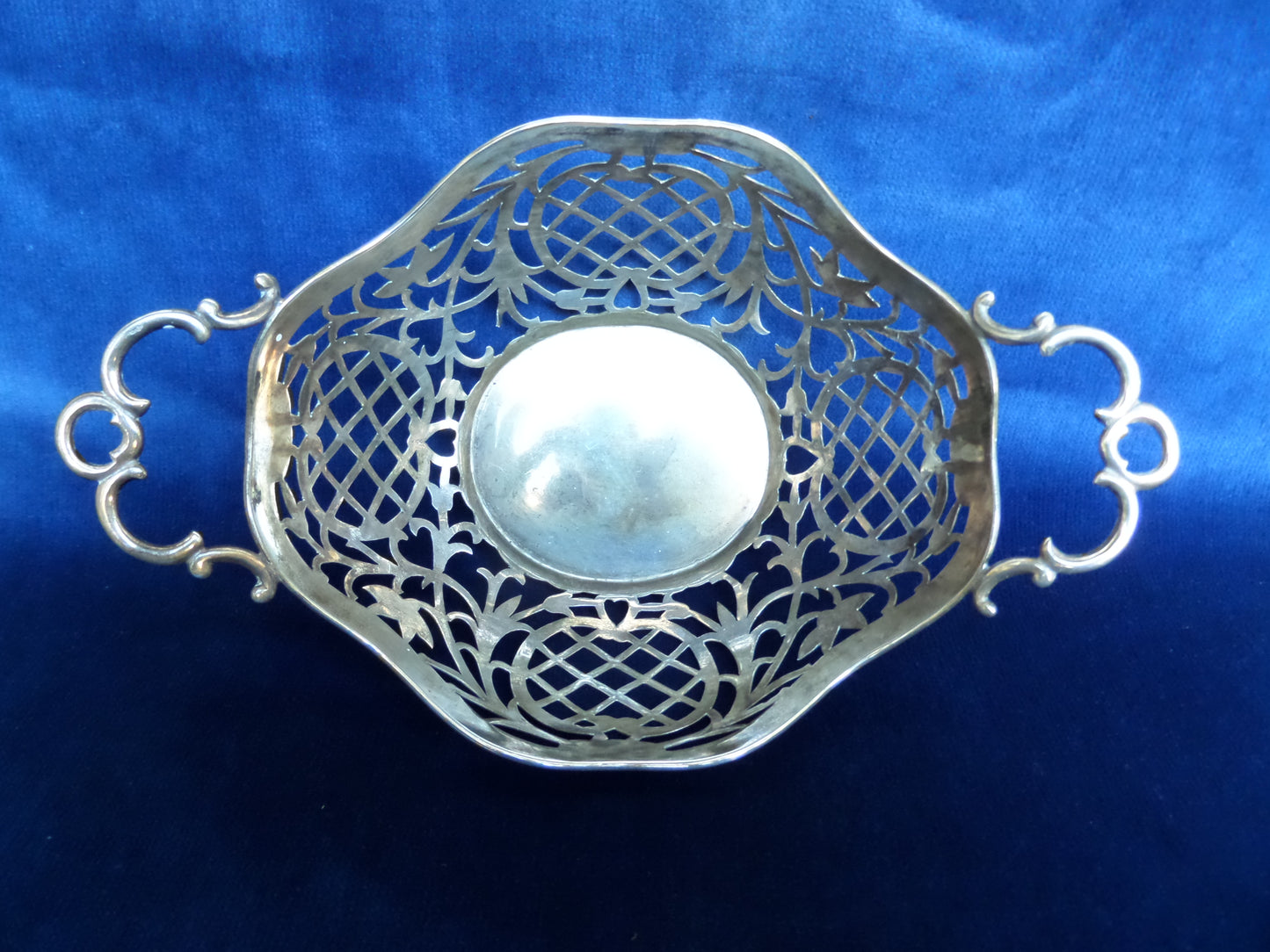 Antique German 800 Silver Pierced Bonbon Basket, Germany, late 19th century