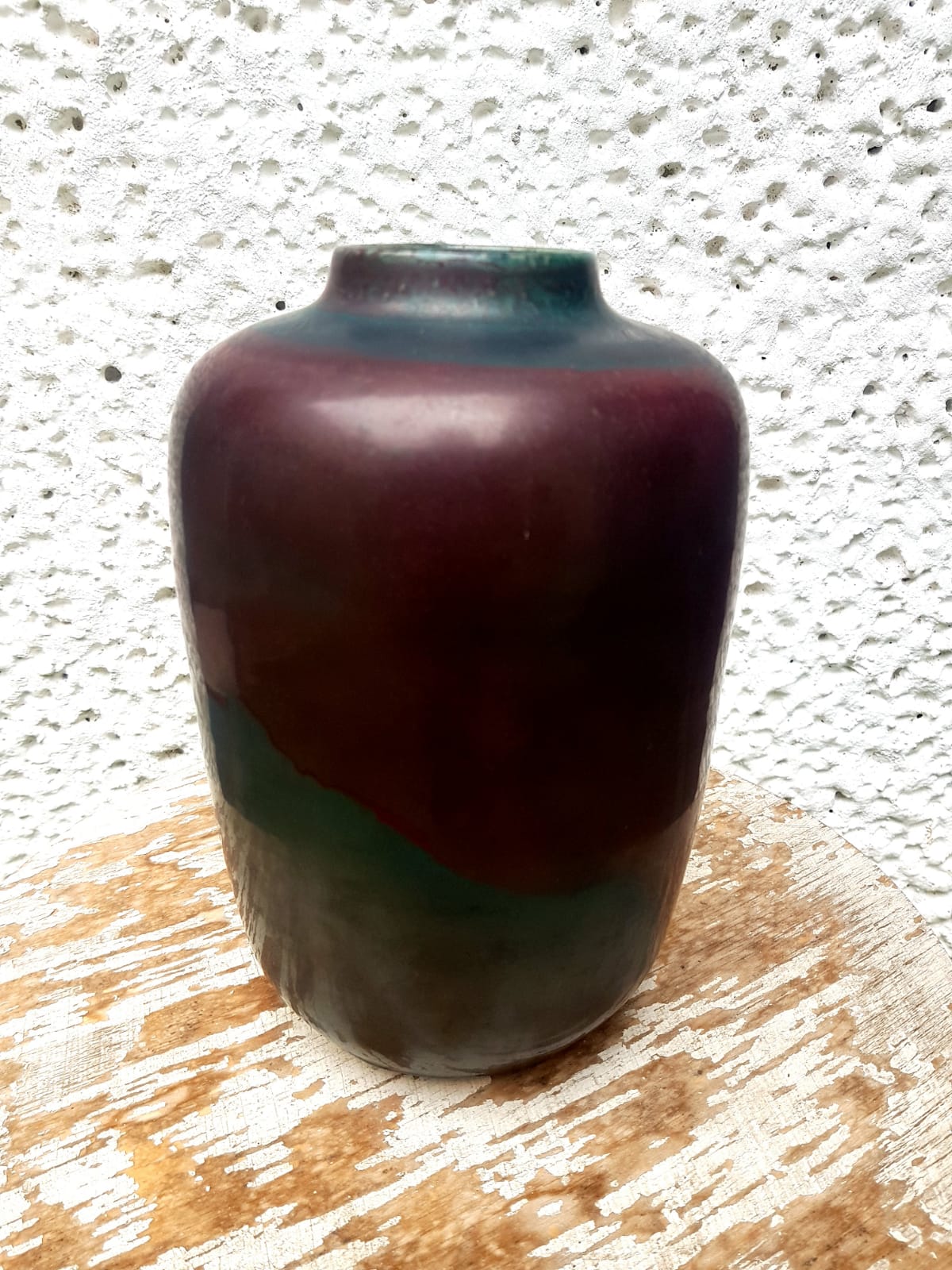 Vintage Glazed Ceramic Vase Zaalberg, Holland, 1980s