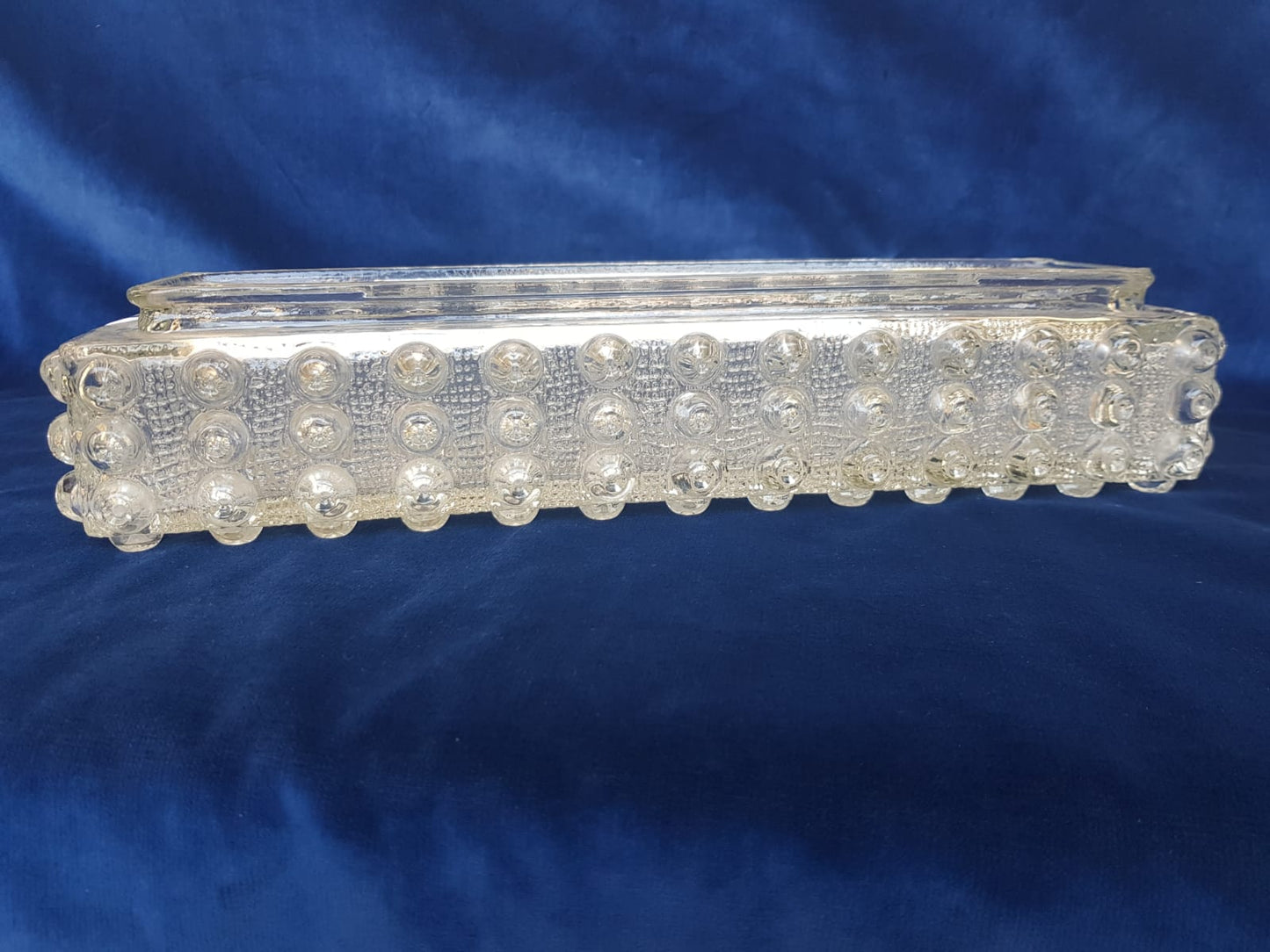 Pressed Glass Light Cover, Czechoslovakia 1960s