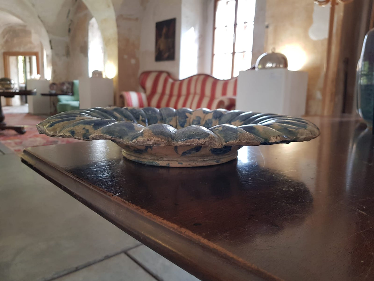Large Ceramic Bowl/Plate Hedingham Castle Pottery, England, late 19th Century