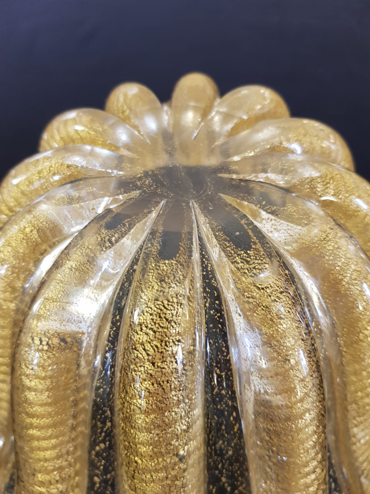 "Cordonato d´Oro" Glass Bowl by Barovier & Toso, Murano, Italy 1950s