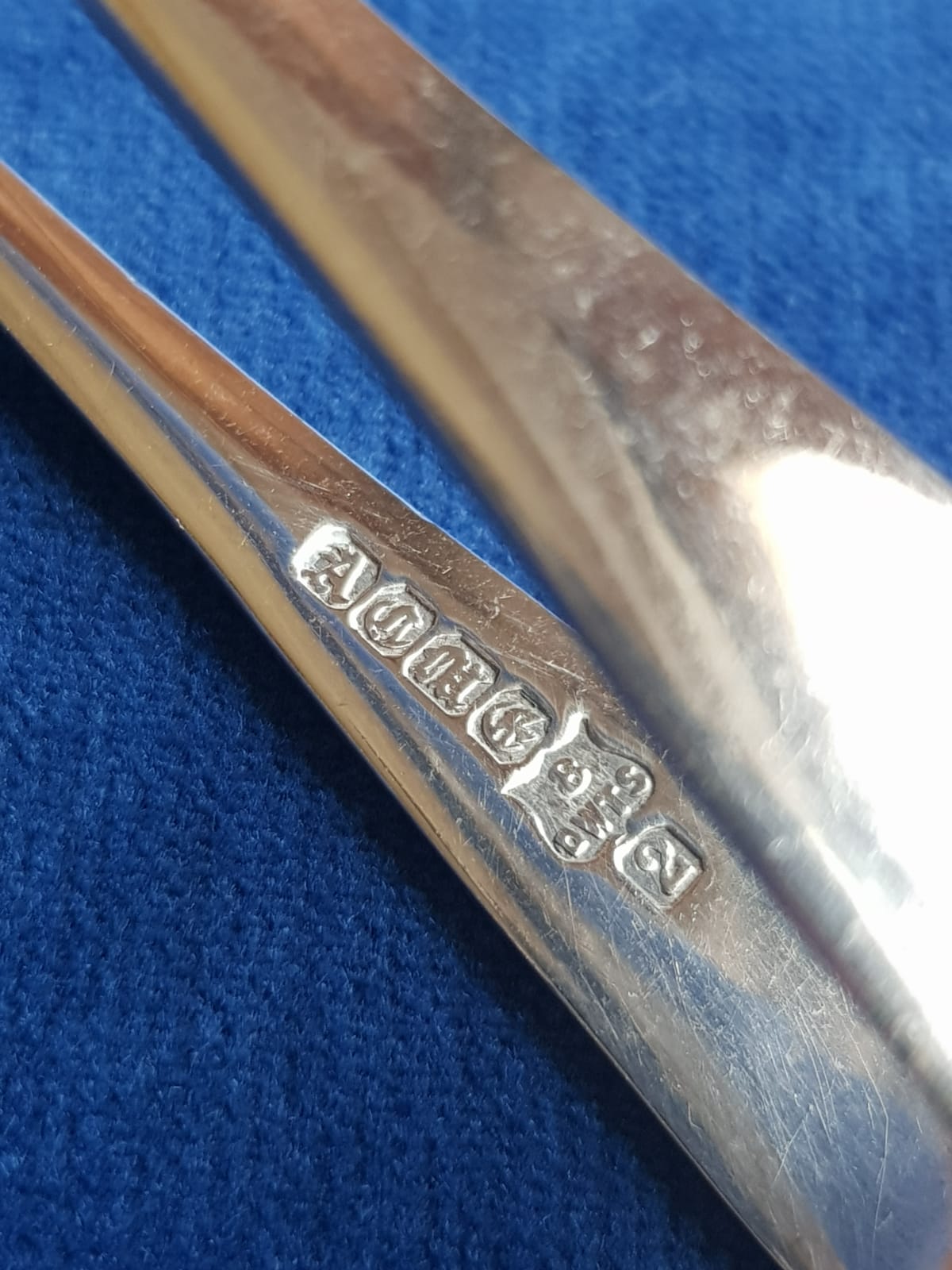 Antique Sterling Silver Sugar Tongs, England, 1918