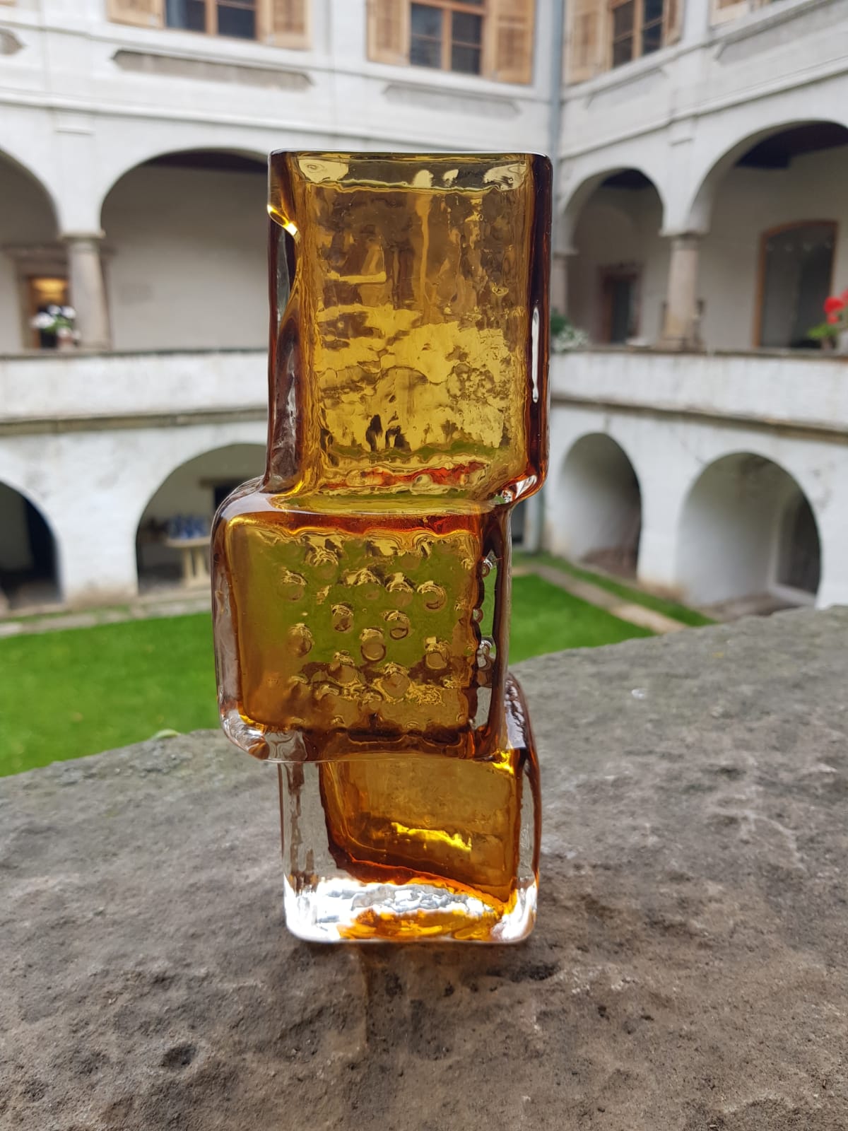 "Drunken Bricklayer" by Geoffrey Baxter, Whitefriars Glass 1960s