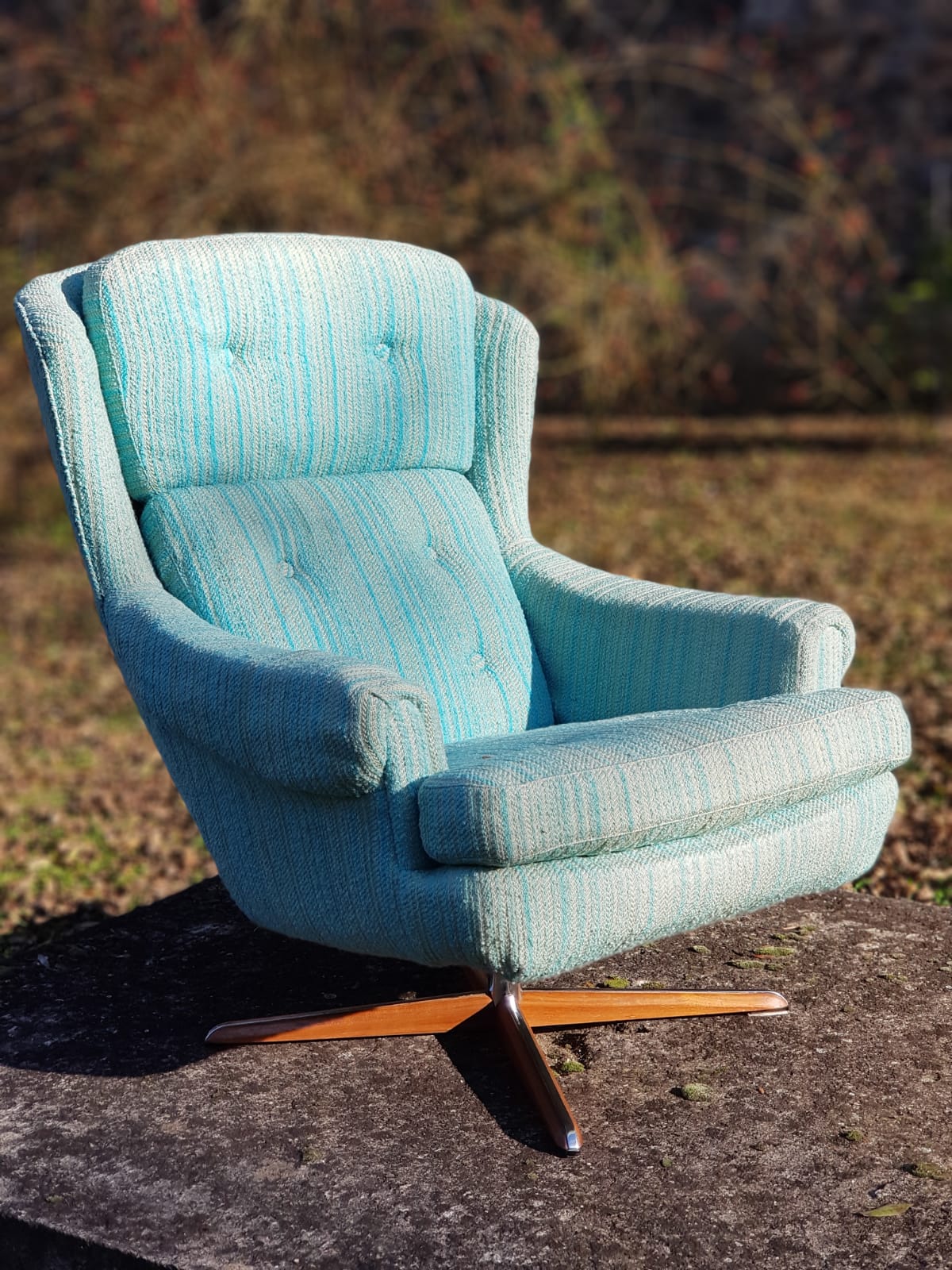 Bröderna Andersson Swivel Armchair, Sweden 1960s