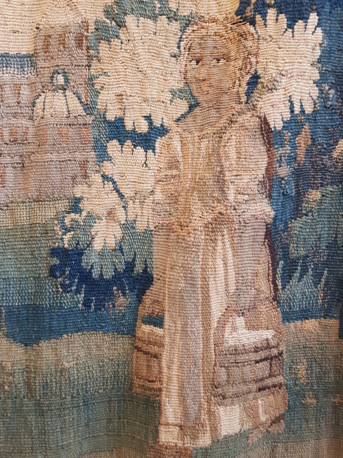 Antique French Verdure Landscape Tapestry, 17th Century