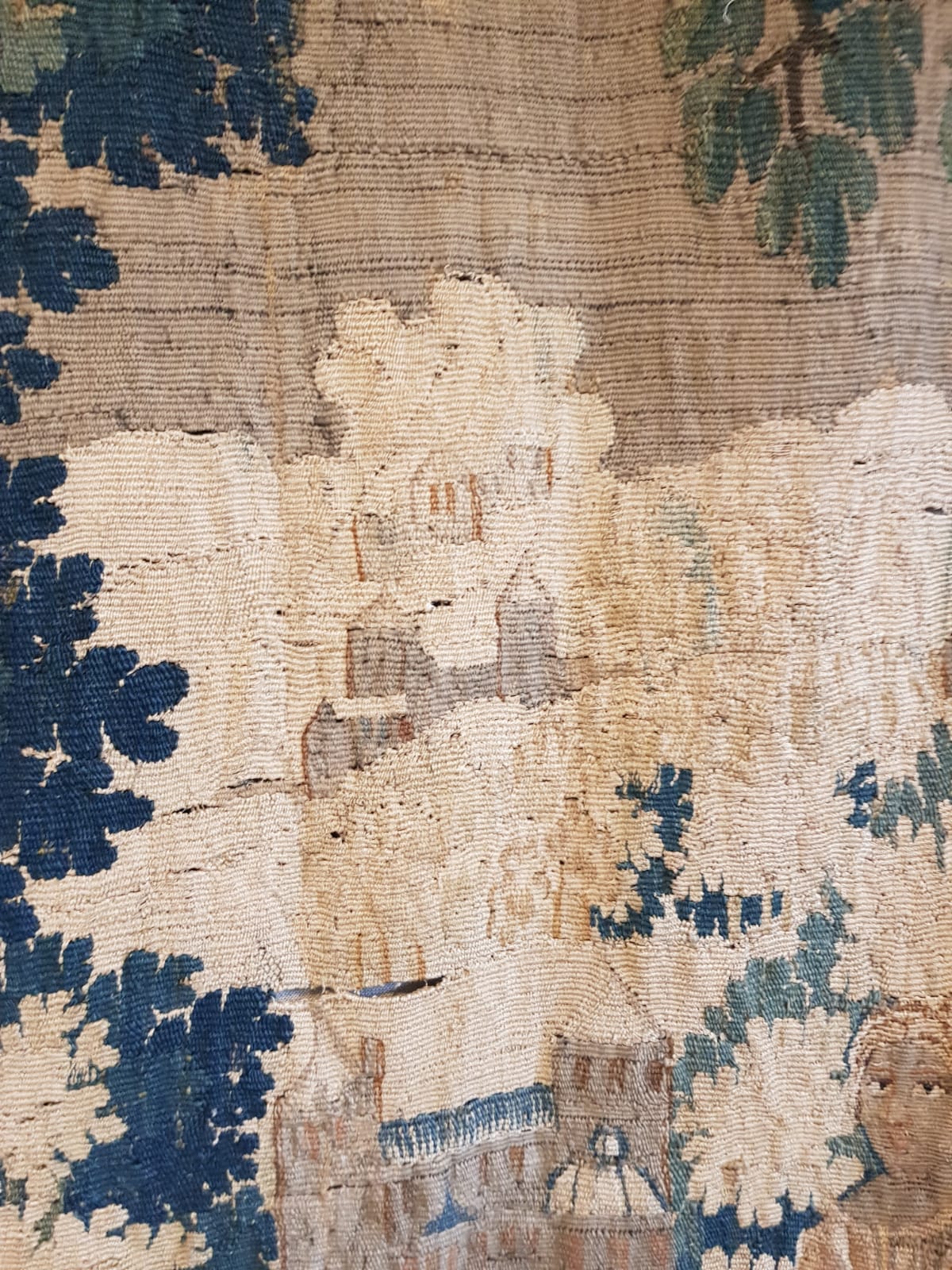 Antique French Verdure Landscape Tapestry, 17th Century