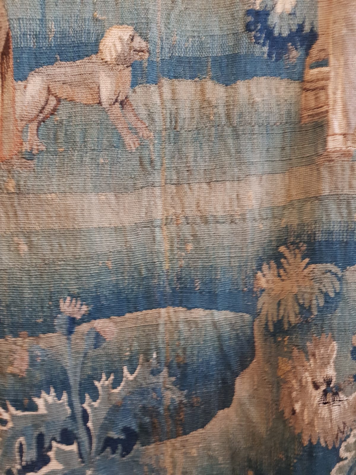 Antique French Verdure Landscape Tapestry, 17th Century