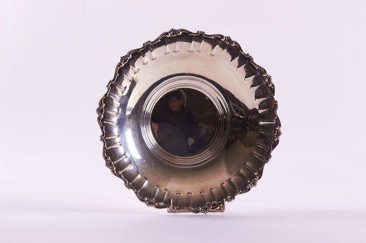 Antique German 835 Silver Serving Plate 21cm