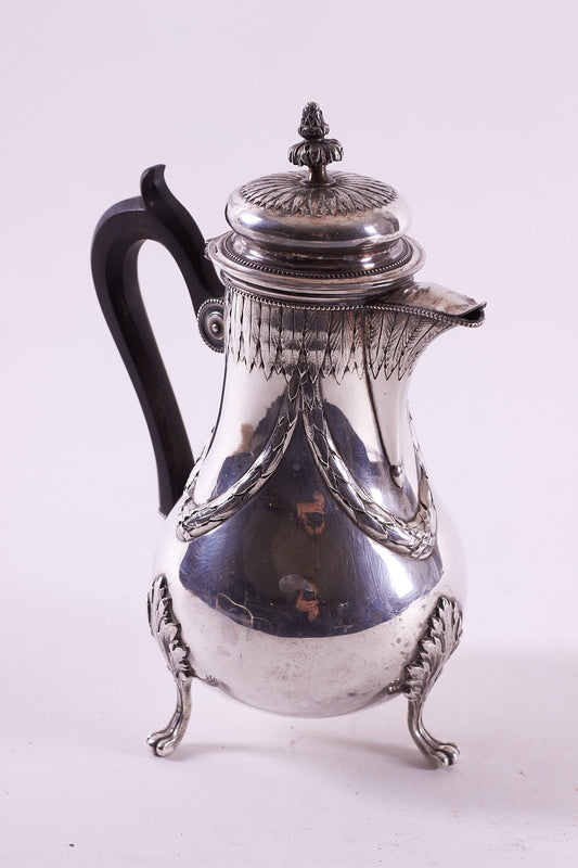 Antique 950 Sterling Silver Coffee Pot, Minerva Hallmark, France, late 19th Century