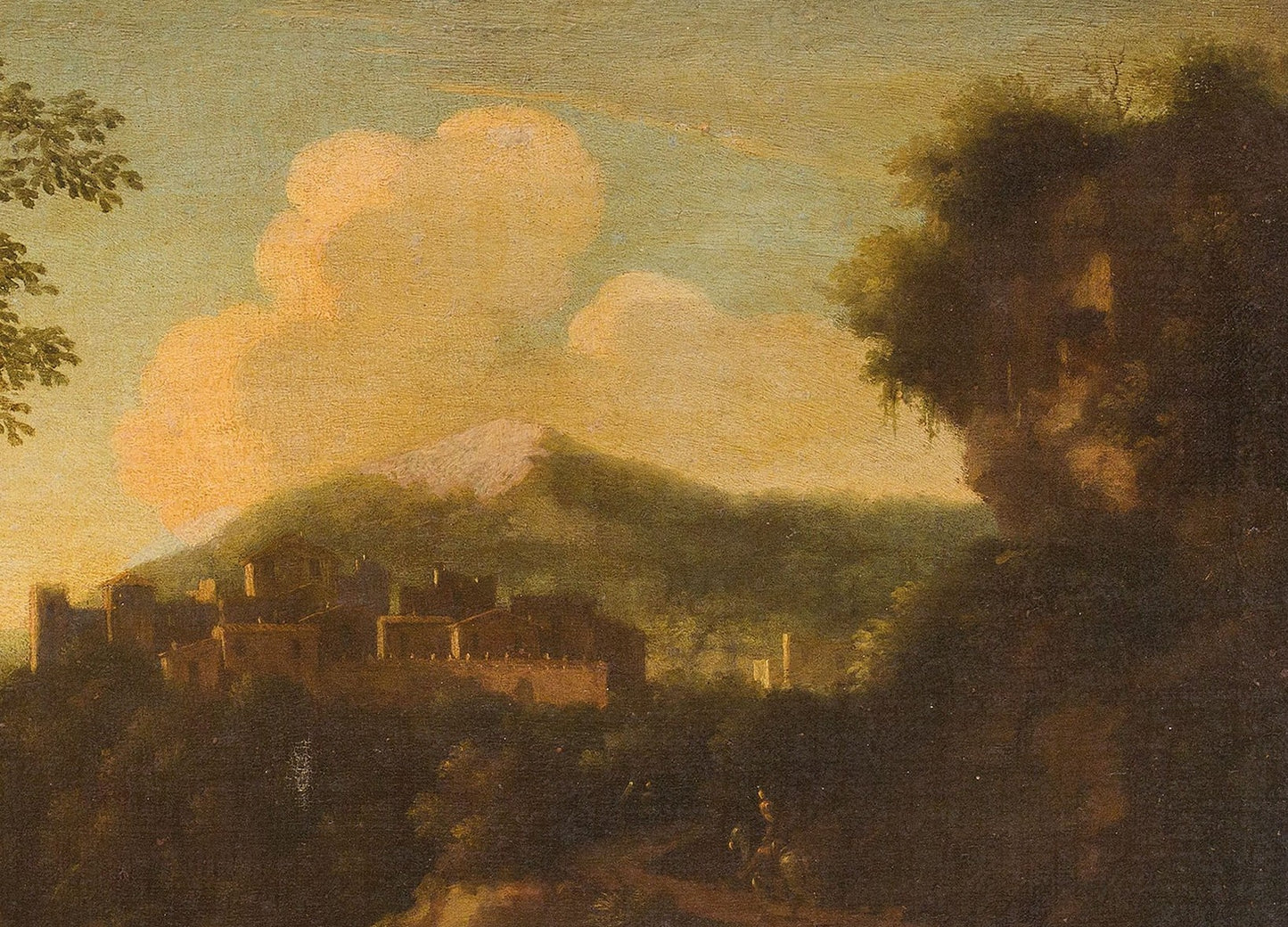 JAN FRANS VAN BLOEMEN, called L'ORIZZONTE (attr. to), Arcadian Landscape, Oil on Canvas, Italy, 17th/18th Century