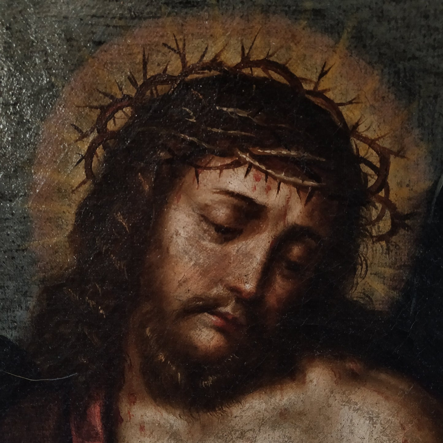 "Ecce Homo" by Jacopo Ligozzi (1547-1627), Oil on Canvas, Italy, 16th Century