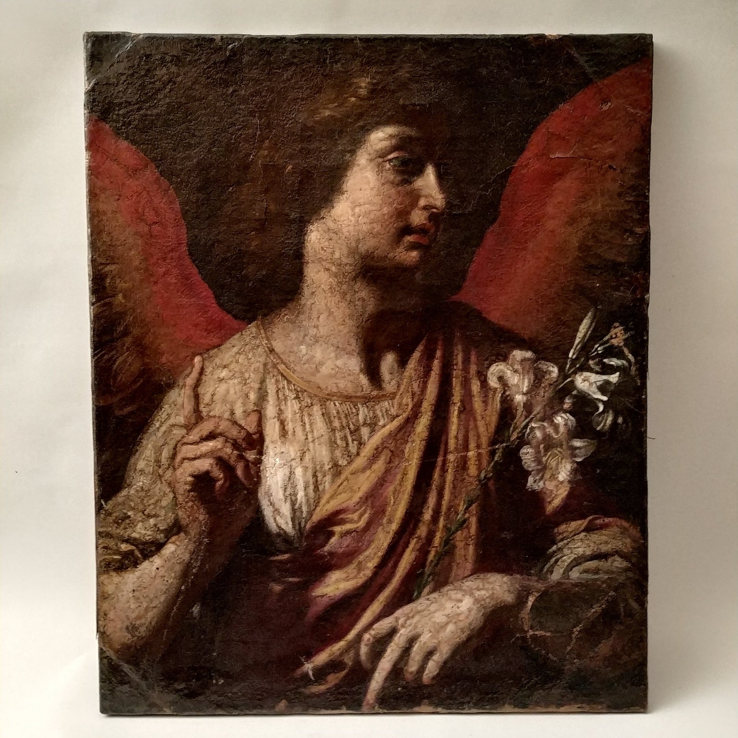 Archangel Gabriel, Italian School, Oil on Canvas, 17th Century