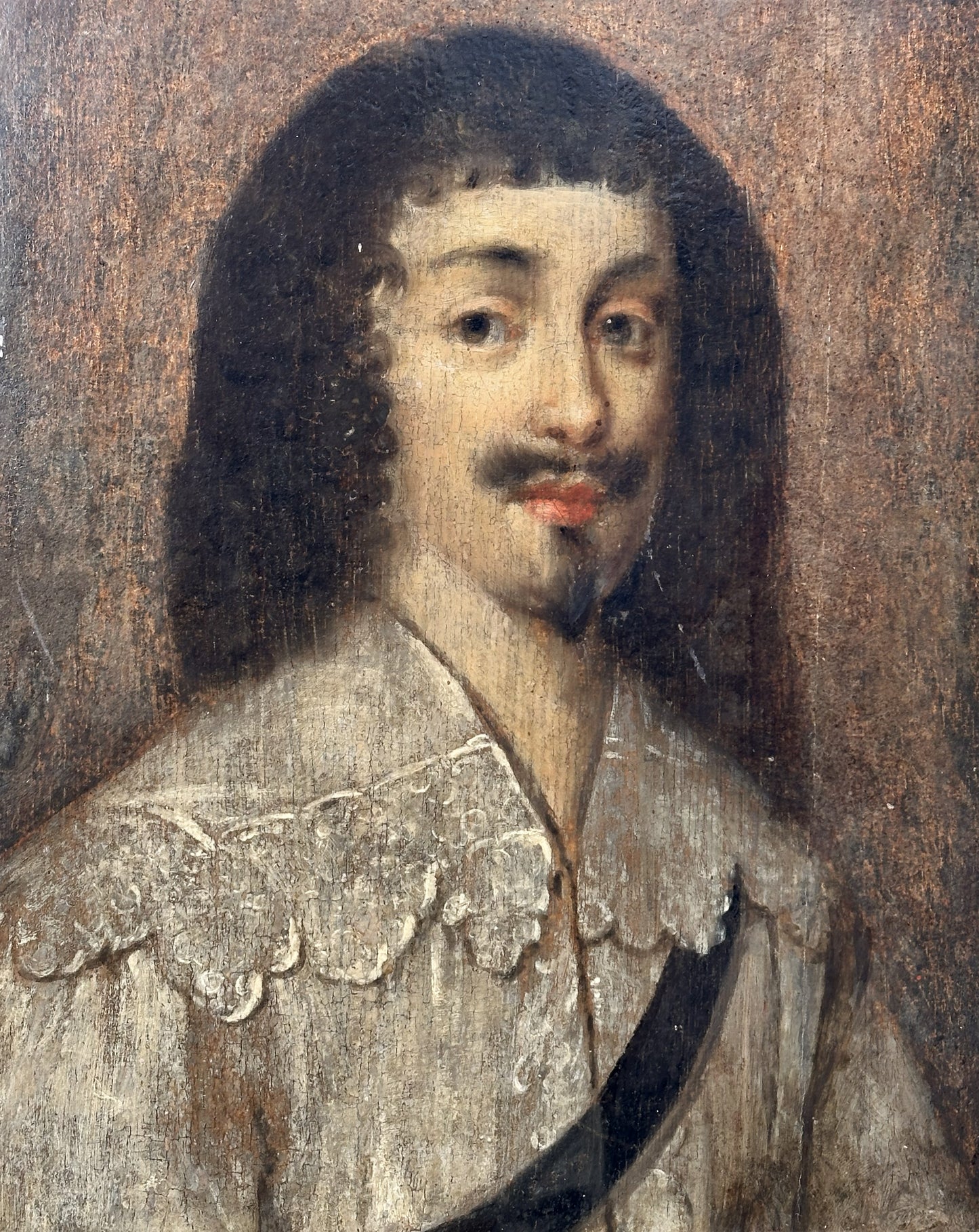 Portrait of a young noble man, Oil on Wood Panel, 17th century, possibly England