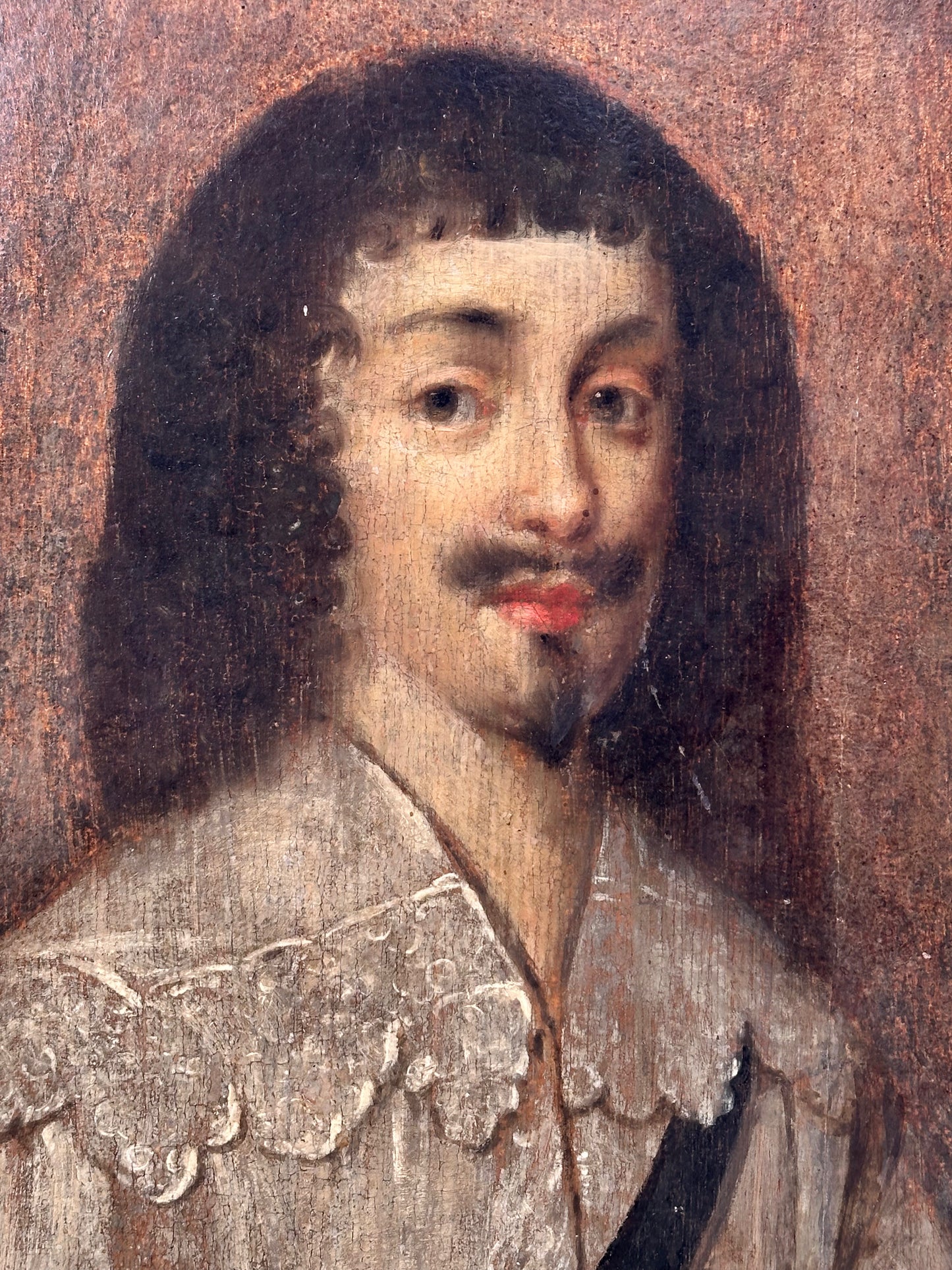 Portrait of a young noble man, Oil on Wood Panel, 17th century, possibly England