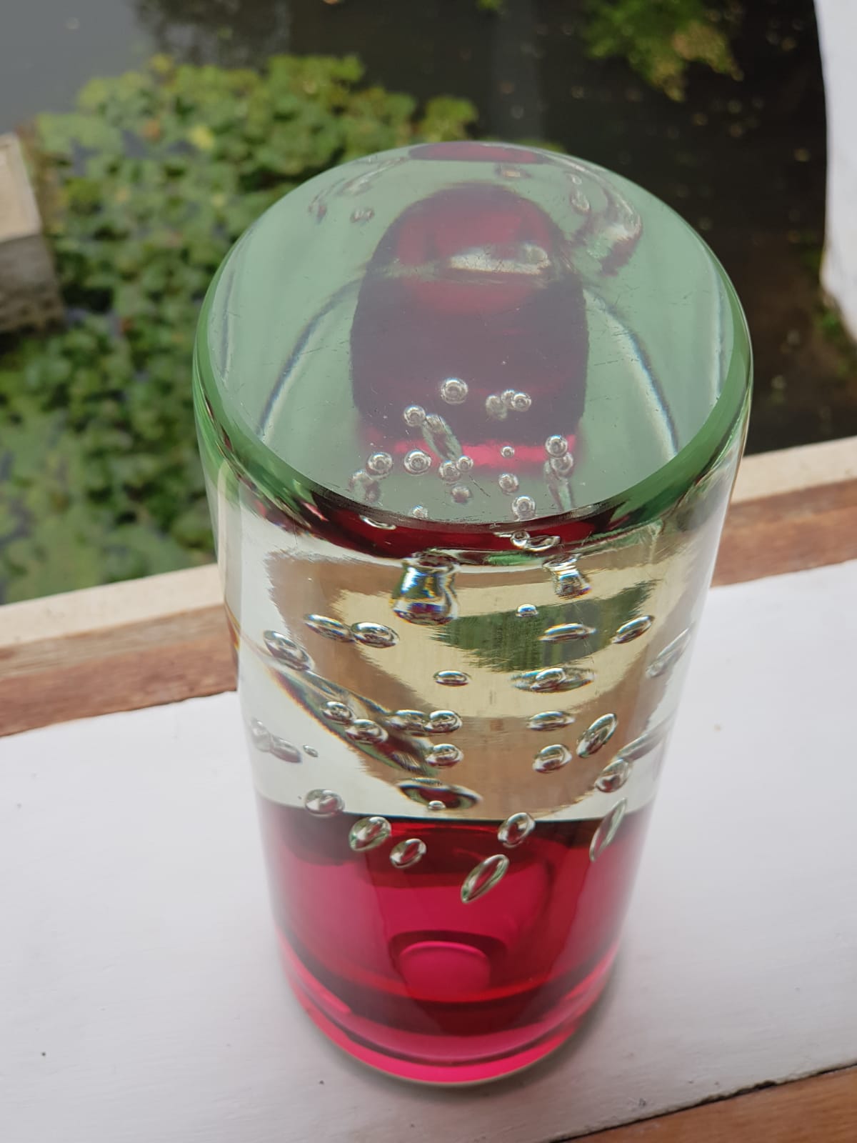 Vintage Glass Vase by Jaroslav Svoboda, Czechoslovakia 1974