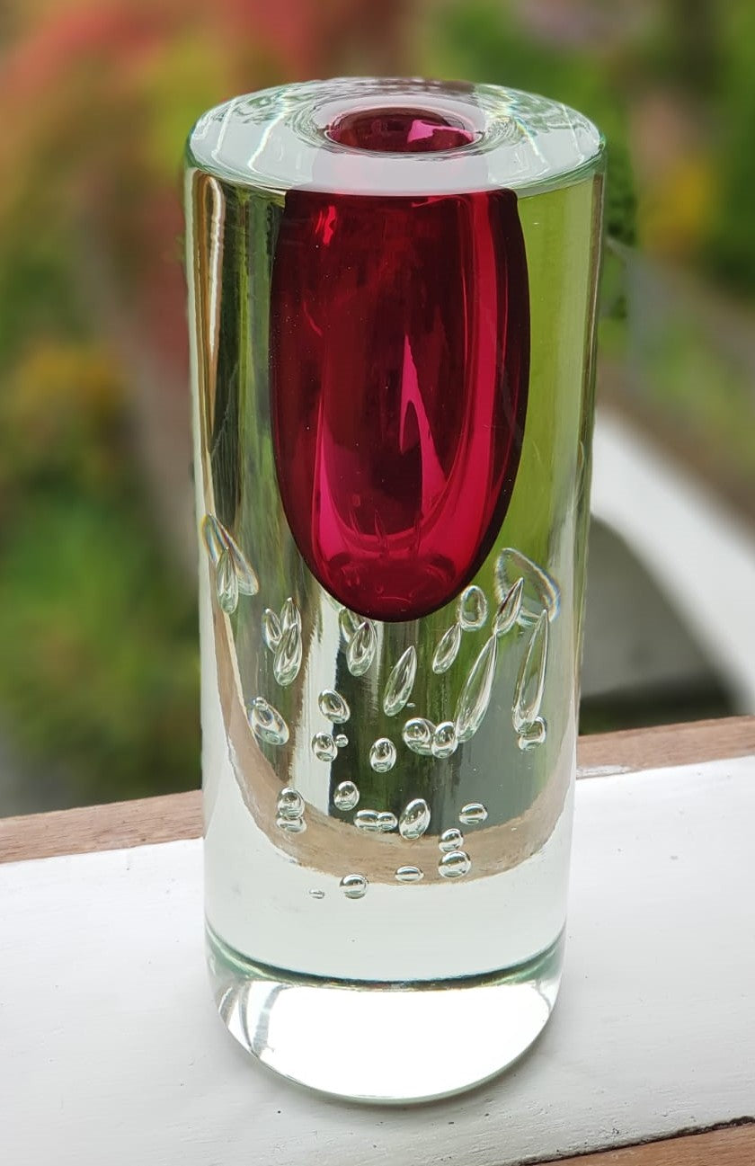Vintage Glass Vase by Jaroslav Svoboda, Czechoslovakia 1974