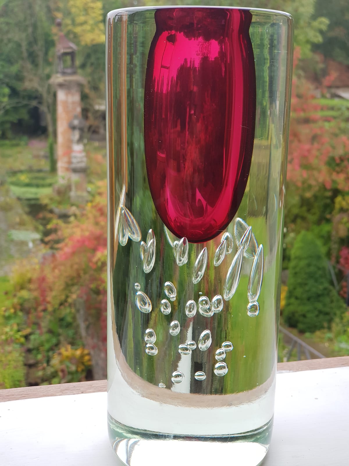 Vintage Glass Vase by Jaroslav Svoboda, Czechoslovakia 1974