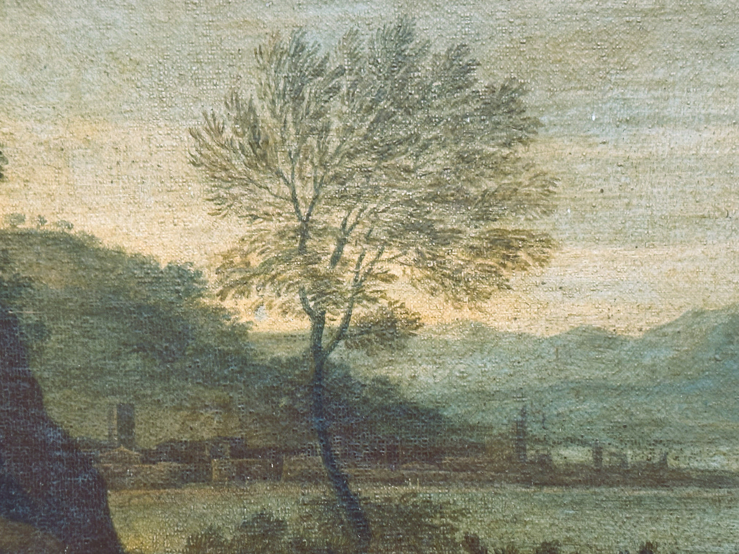 Manner of Domenico Zampieri, called il Domenichino, Landscape with the Expulsion of Hagar, Oil on Canvas, Italy, 17th Century