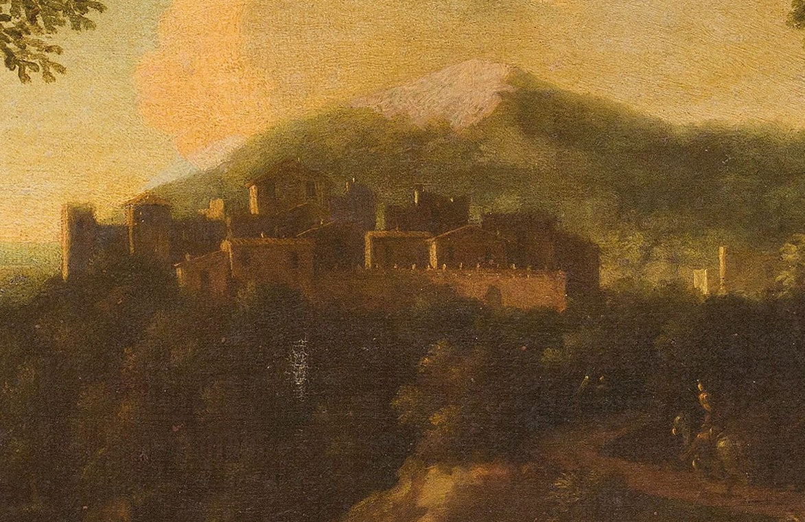 JAN FRANS VAN BLOEMEN, called L'ORIZZONTE (attr. to), Arcadian Landscape, Oil on Canvas, Italy, 17th/18th Century