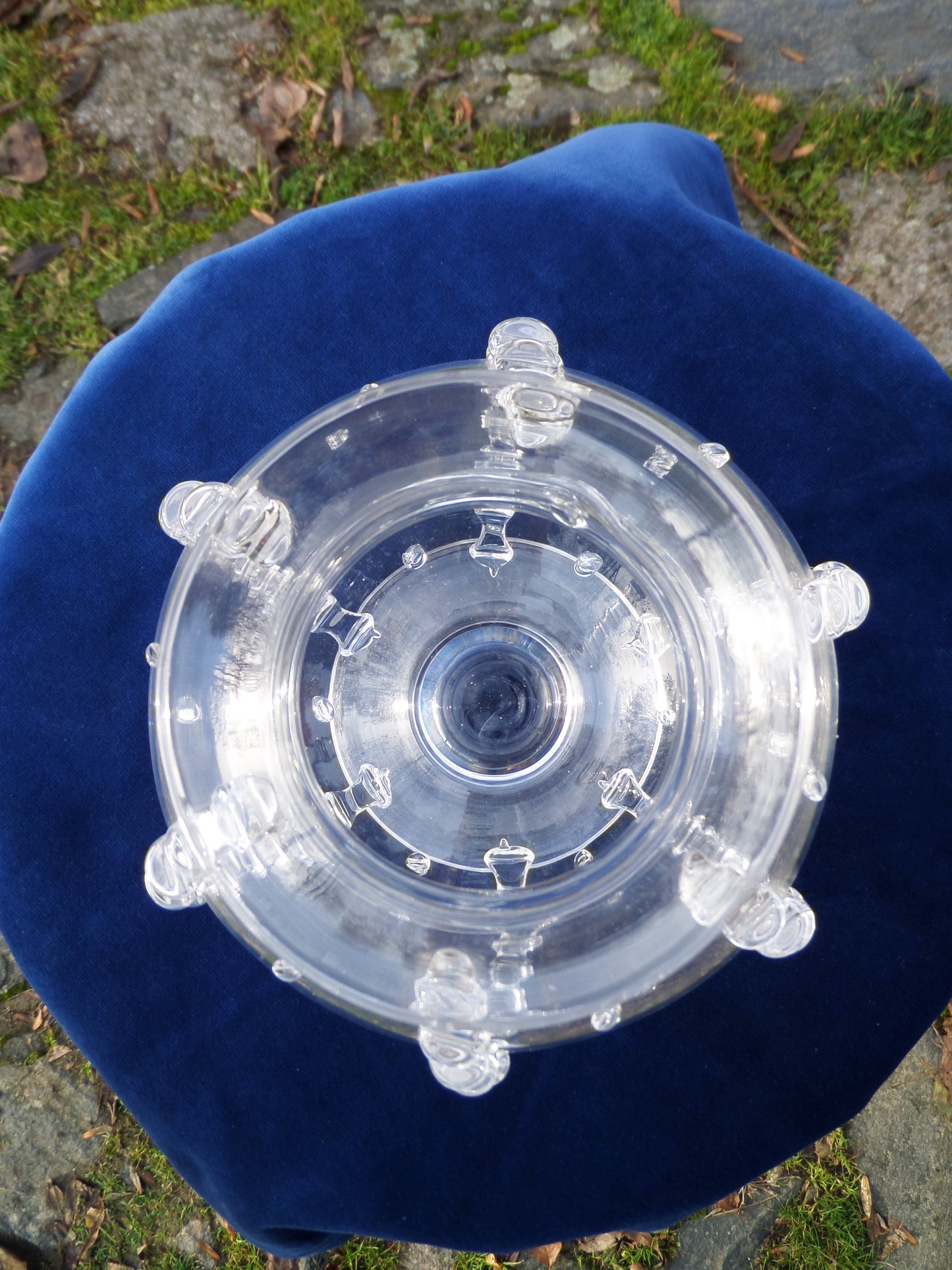 "Harriet" Fishbowl Vase by Juliska, Hand Blown Bohemian Art Glass, Czech republic, 2008