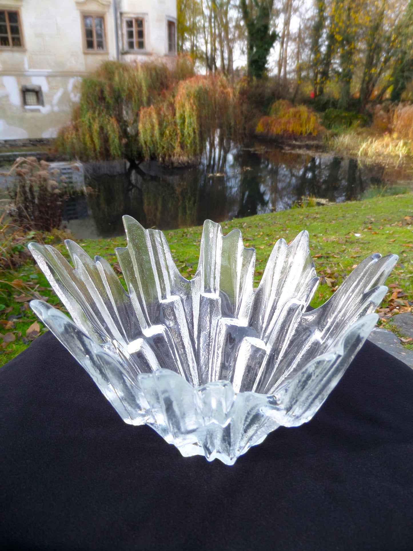 "Revontulet" Ice Glass Bowl by Tauno Wirkkala for Humppila Glassworks, Finland, 1960s