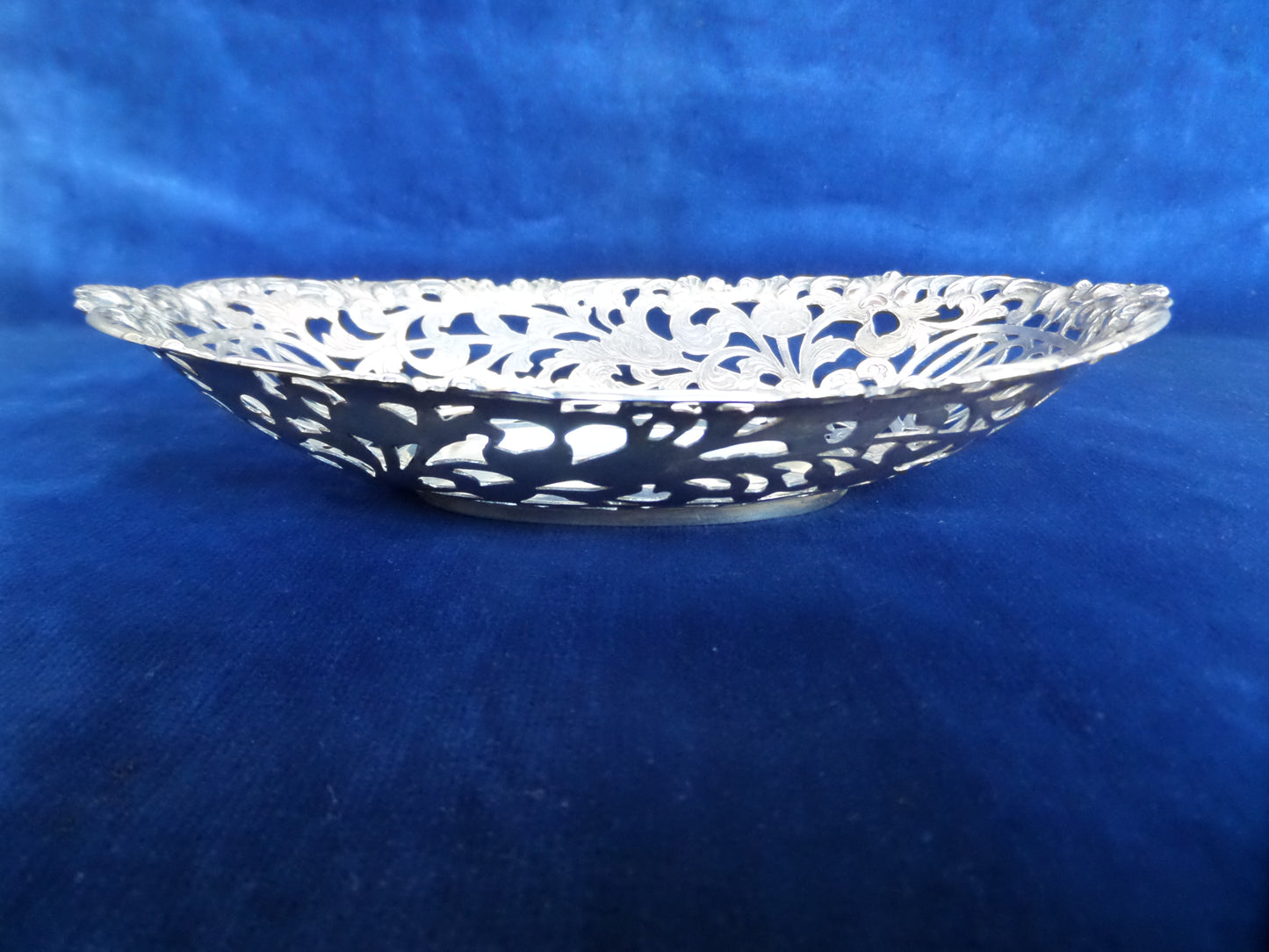 Antique Silver Pierced Serving Dish, Europe, late 19th Century