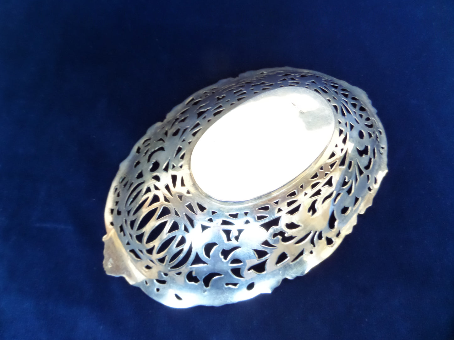 Antique Silver Pierced Serving Dish, Europe, late 19th Century