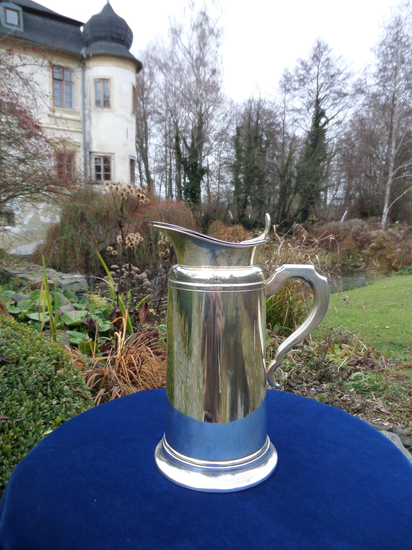 Vintage 800 Silver Jug with Hermetic Lid, mid 20th Century