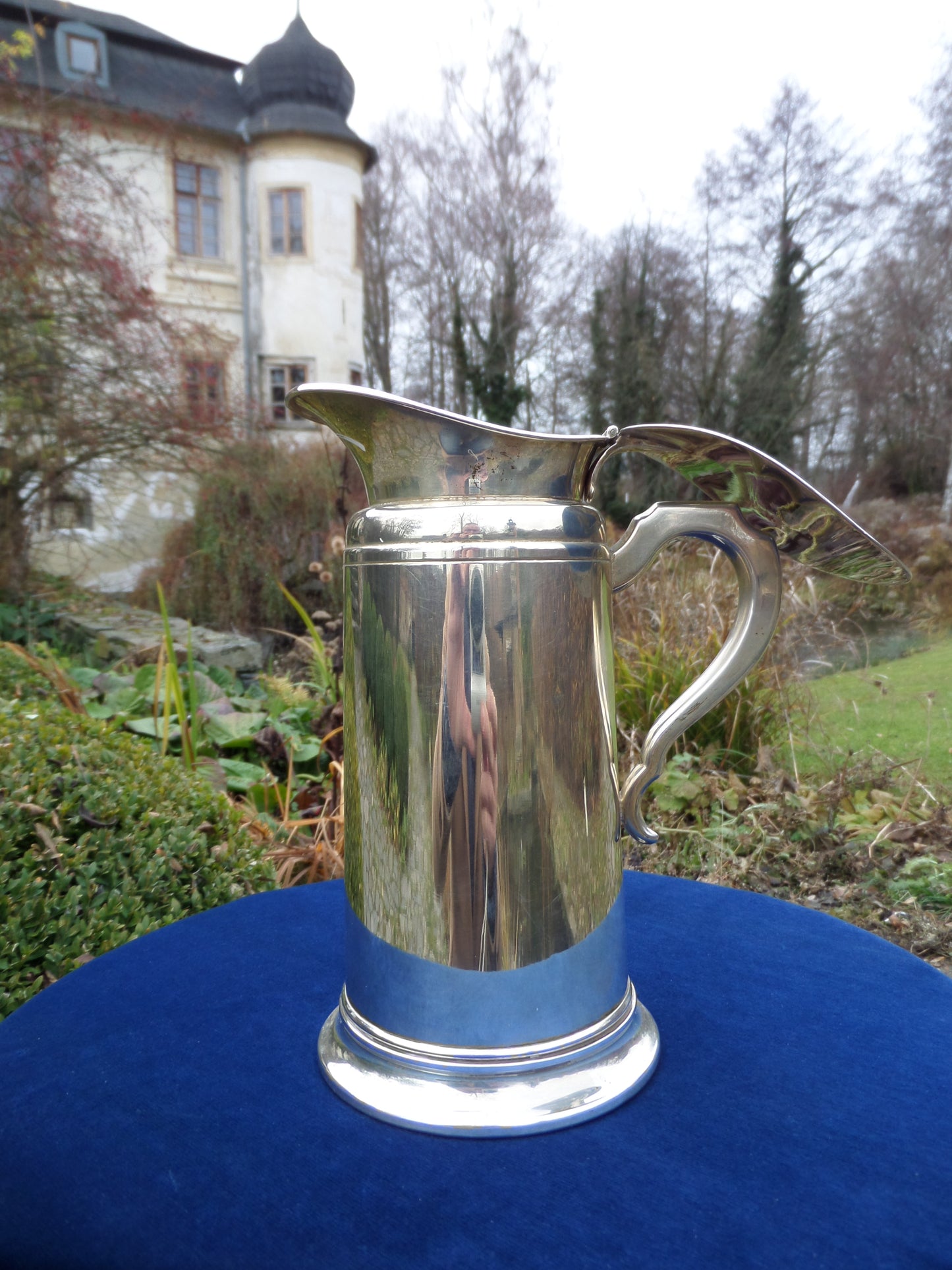 Vintage 800 Silver Jug with Hermetic Lid, mid 20th Century