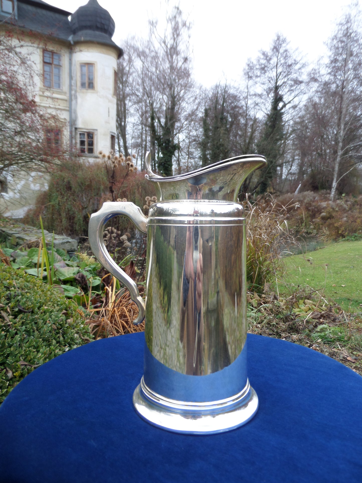 Vintage 800 Silver Jug with Hermetic Lid, mid 20th Century