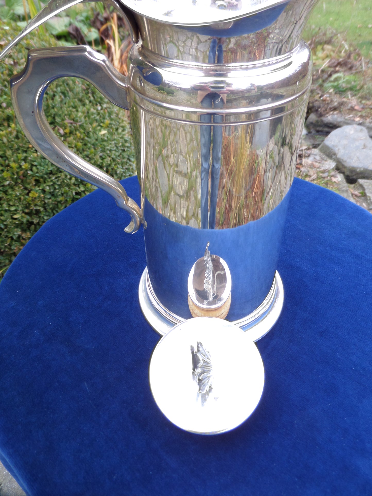 Vintage 800 Silver Jug with Hermetic Lid, mid 20th Century