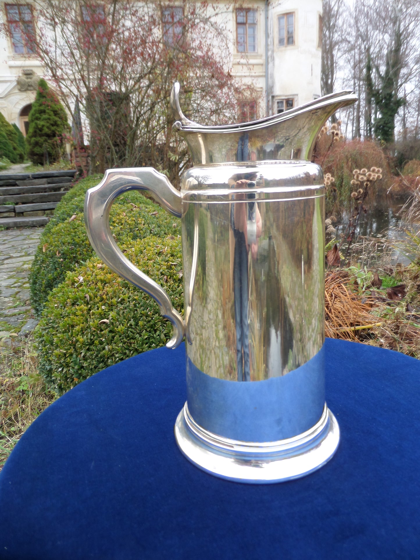 Vintage 800 Silver Jug with Hermetic Lid, mid 20th Century