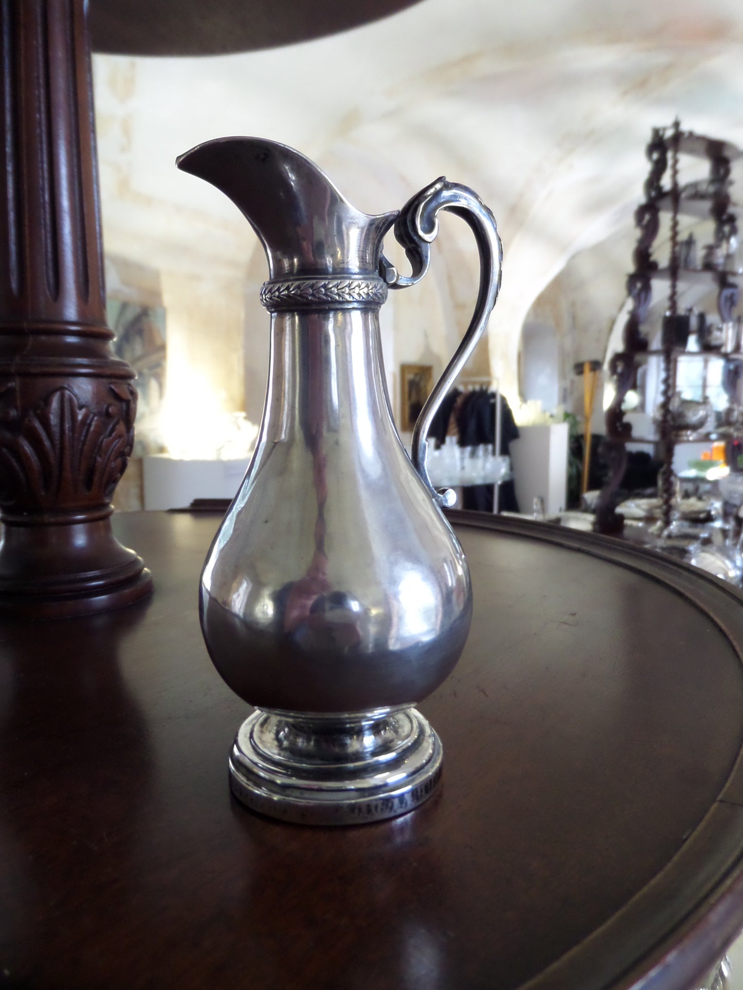 Elegant Antique Solid Silver Ewer, Europe, late 19th Century