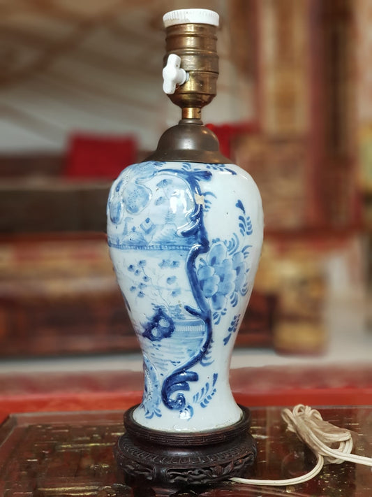 Antique Delft lampstand  1800/1900