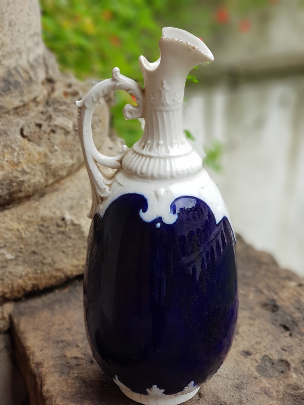 Antique Glazed Porcelain Jug, The Royal Dux, Czechoslovakia 1920s