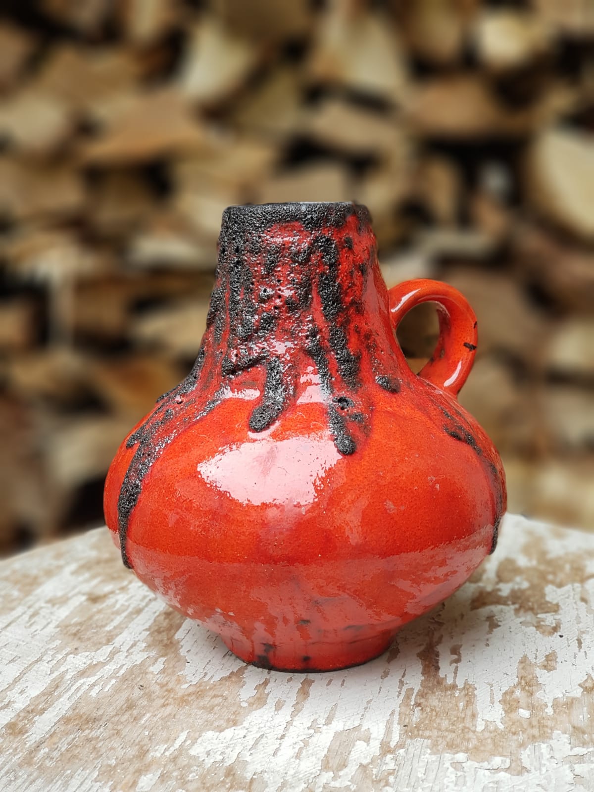 "Fat Lava" vase/jug by Roth Keramik, West Germany 1970s