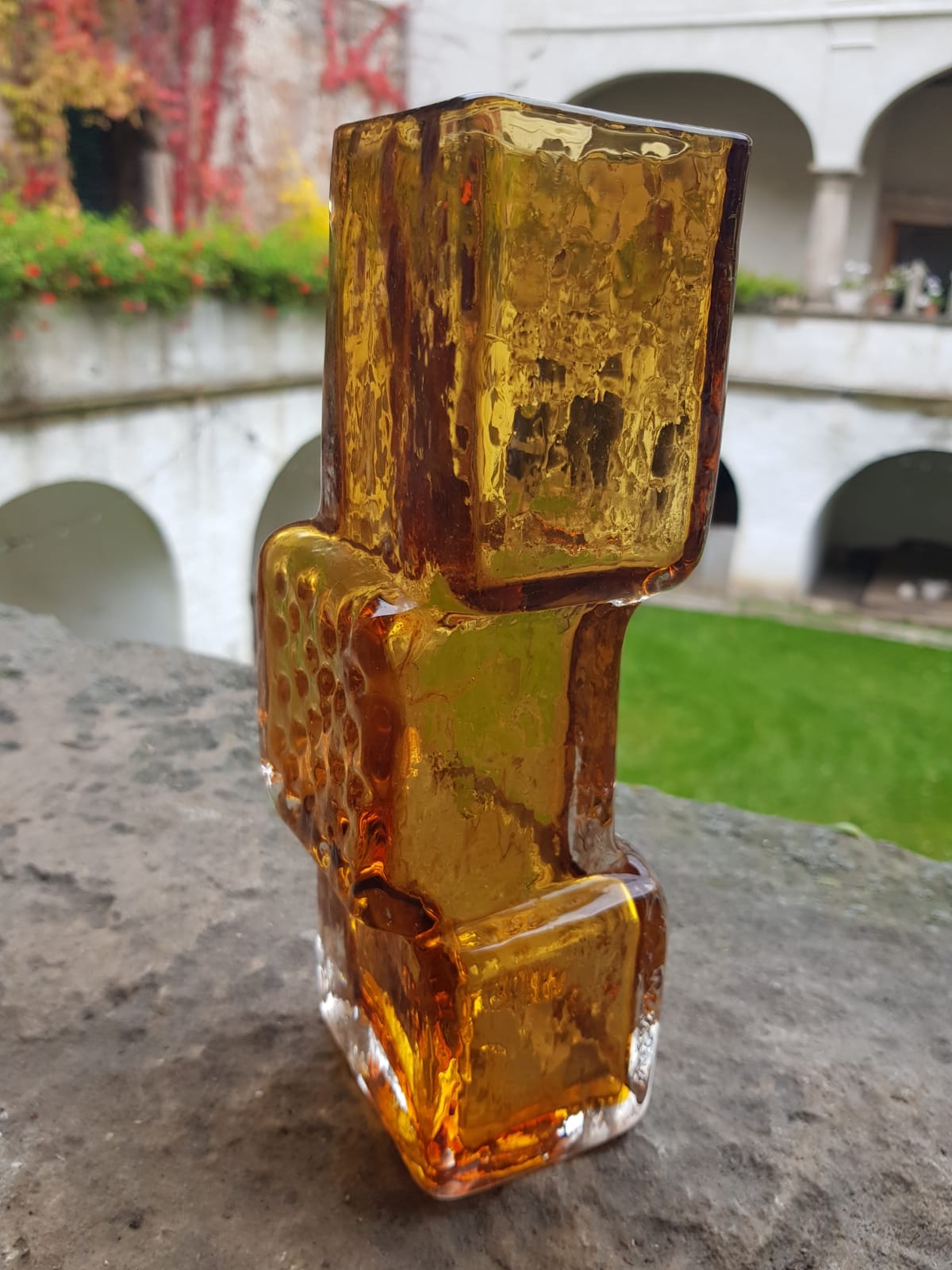 "Drunken Bricklayer" by Geoffrey Baxter, Whitefriars Glass 1960s