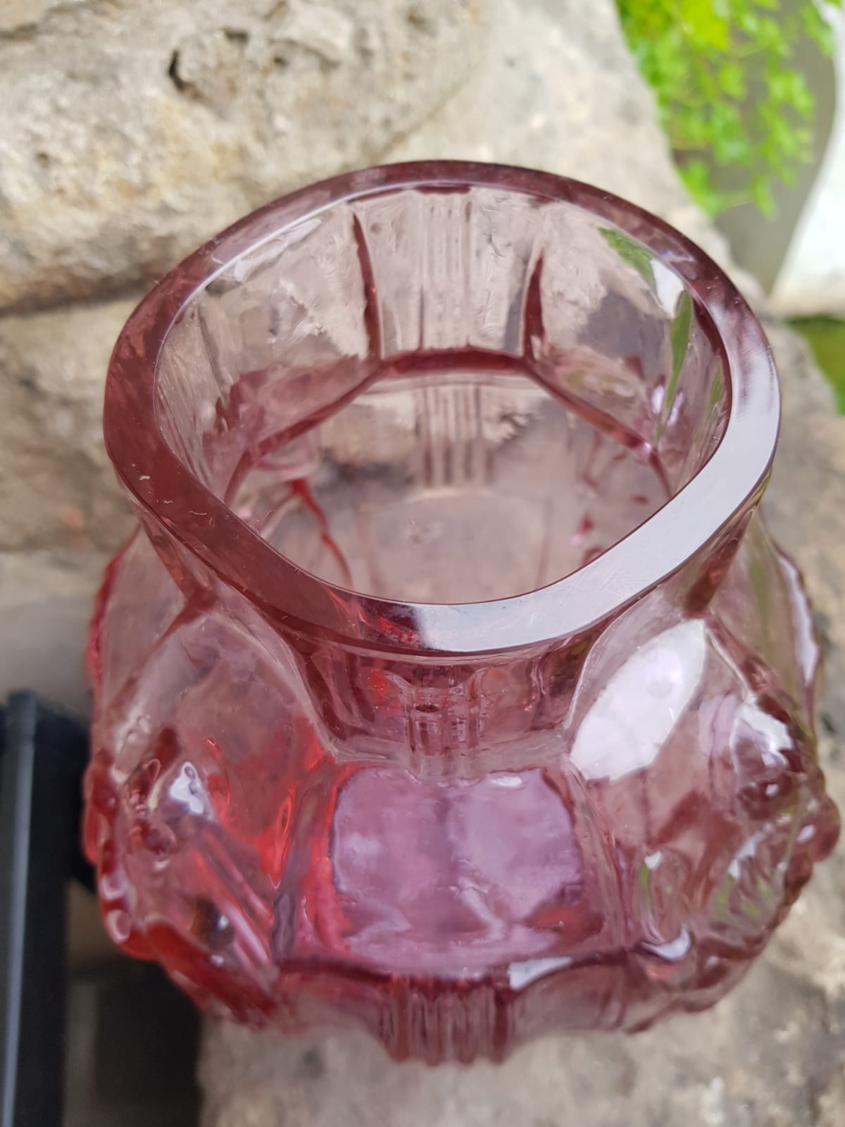 Art Deco Glass Vase by Arthur Plewa, Czechoslovakia, 1930s