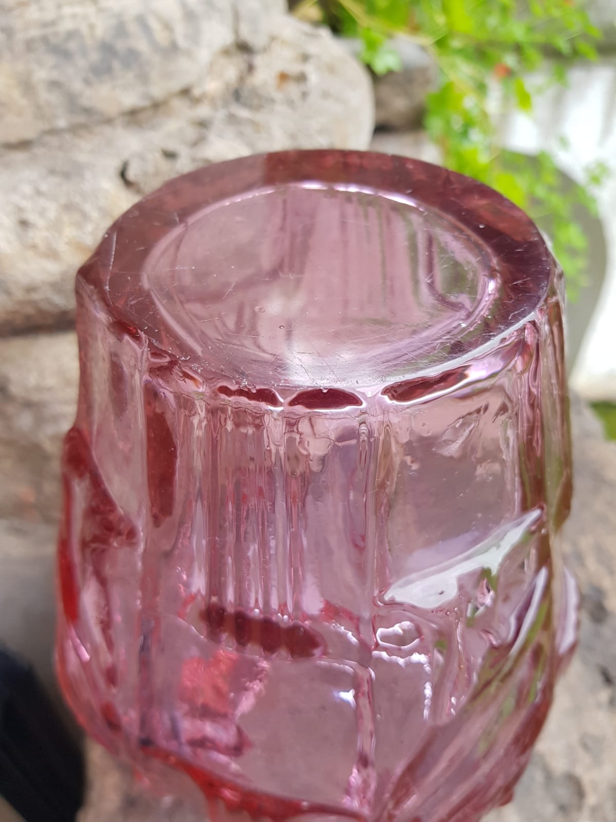 Art Deco Glass Vase by Arthur Plewa, Czechoslovakia, 1930s