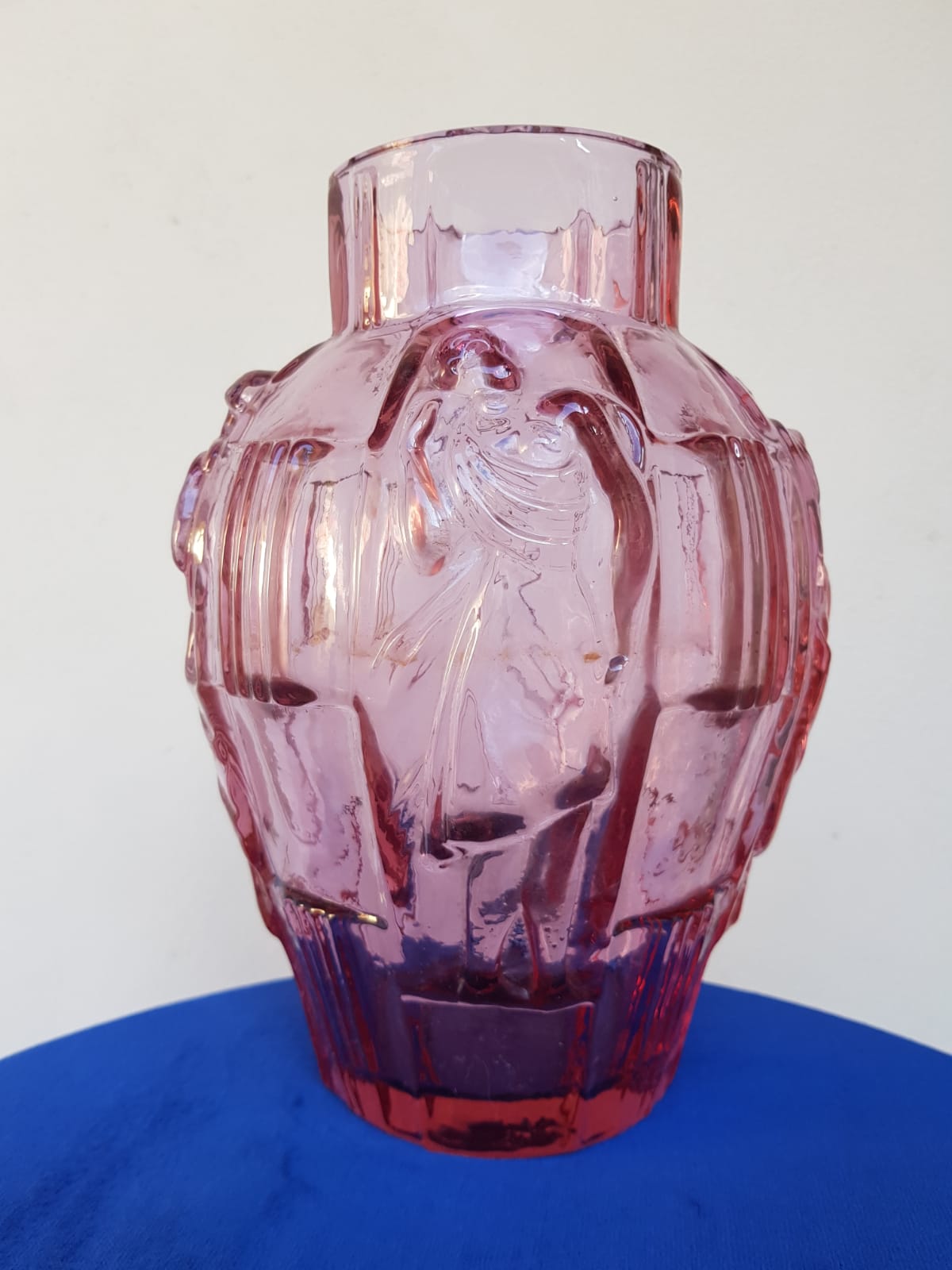 Art Deco Glass Vase by Arthur Plewa, Czechoslovakia, 1930s