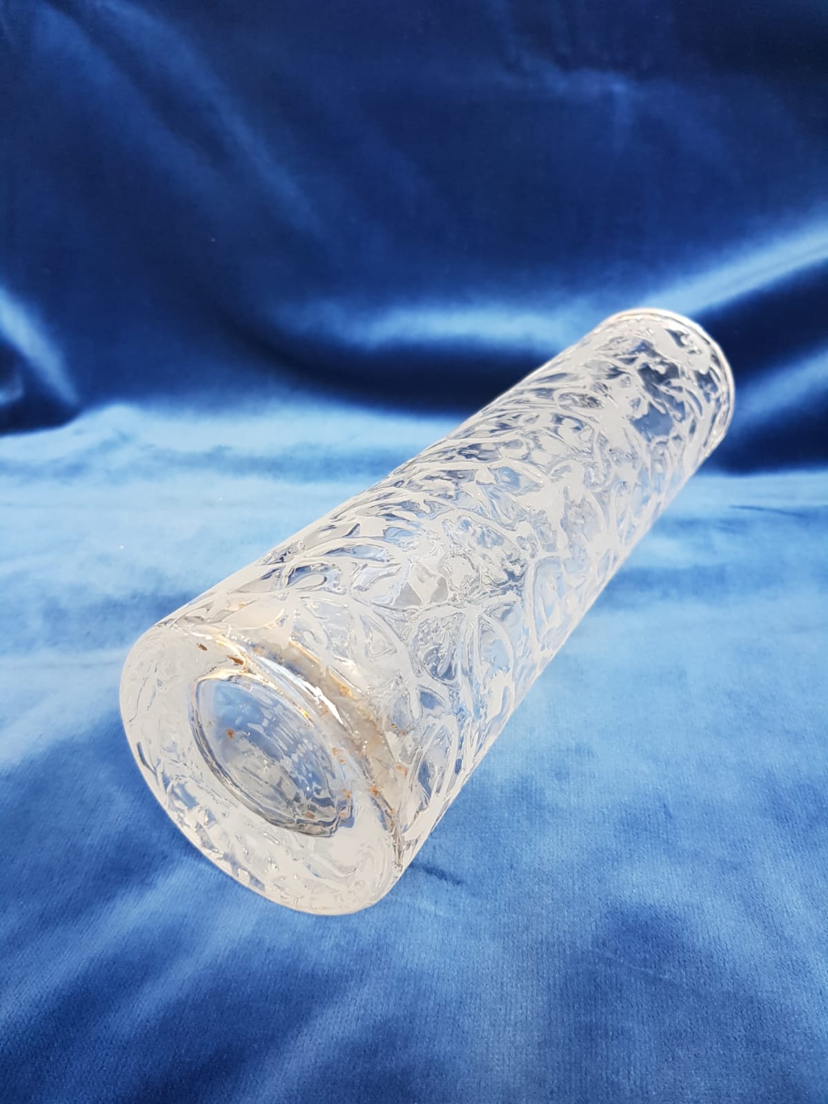 Tall Vase Etched Glass, Nachtmann Glasssworks/ Germany 1960s