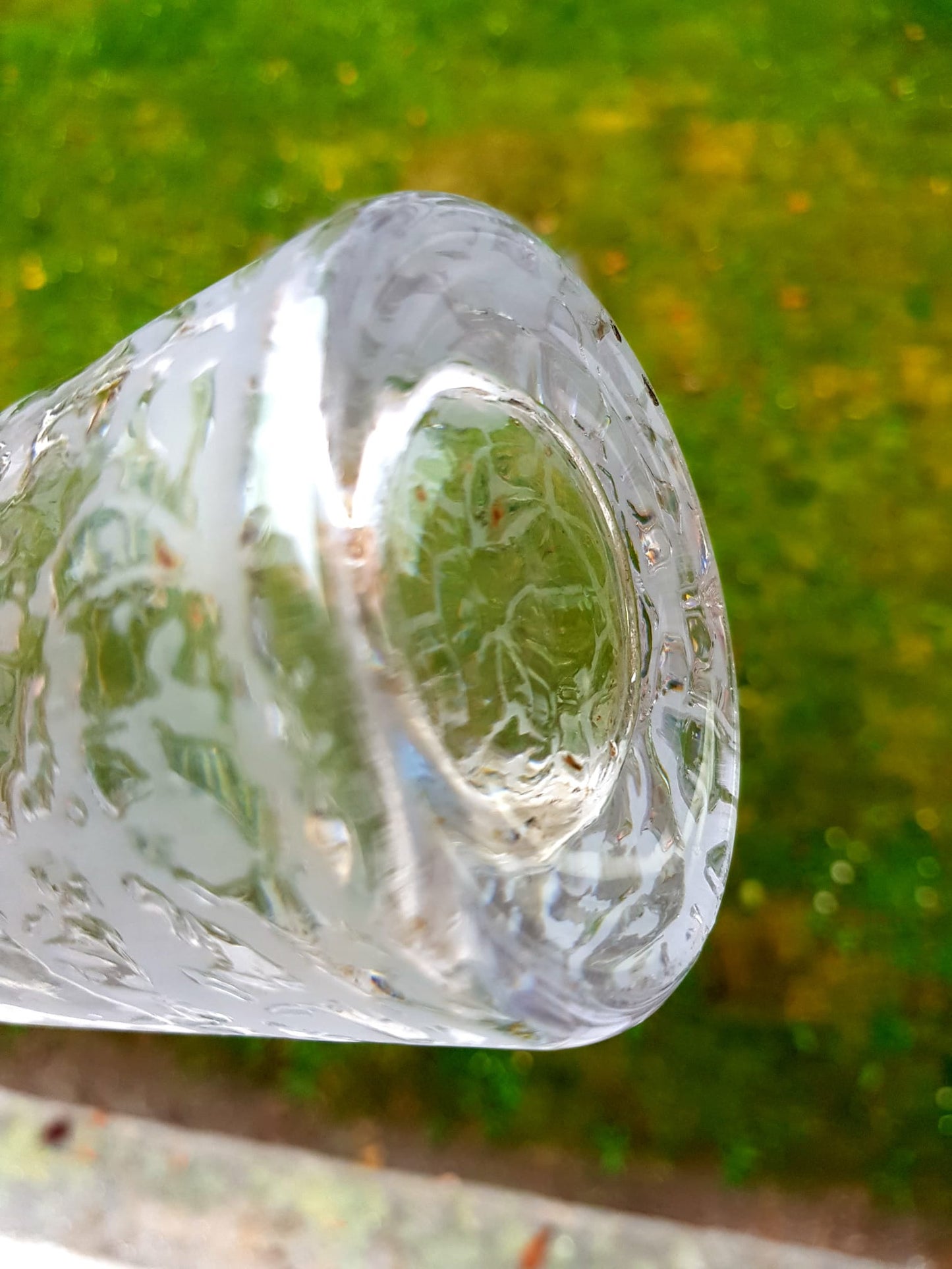 Tall Vase Etched Glass, Nachtmann Glasssworks/ Germany 1960s