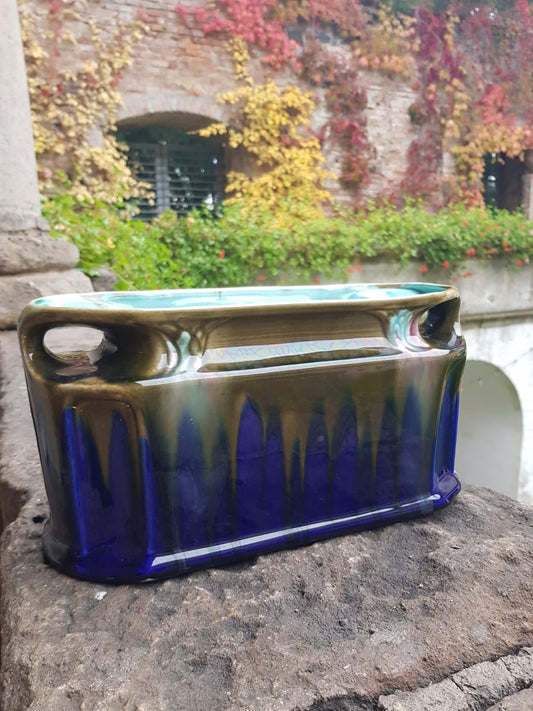 Art Nouveau Majolica Jardiniere by Orchies, France 1920s