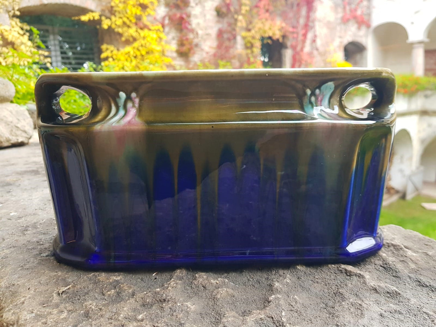 Art Nouveau Majolica Jardiniere by Orchies, France 1920s