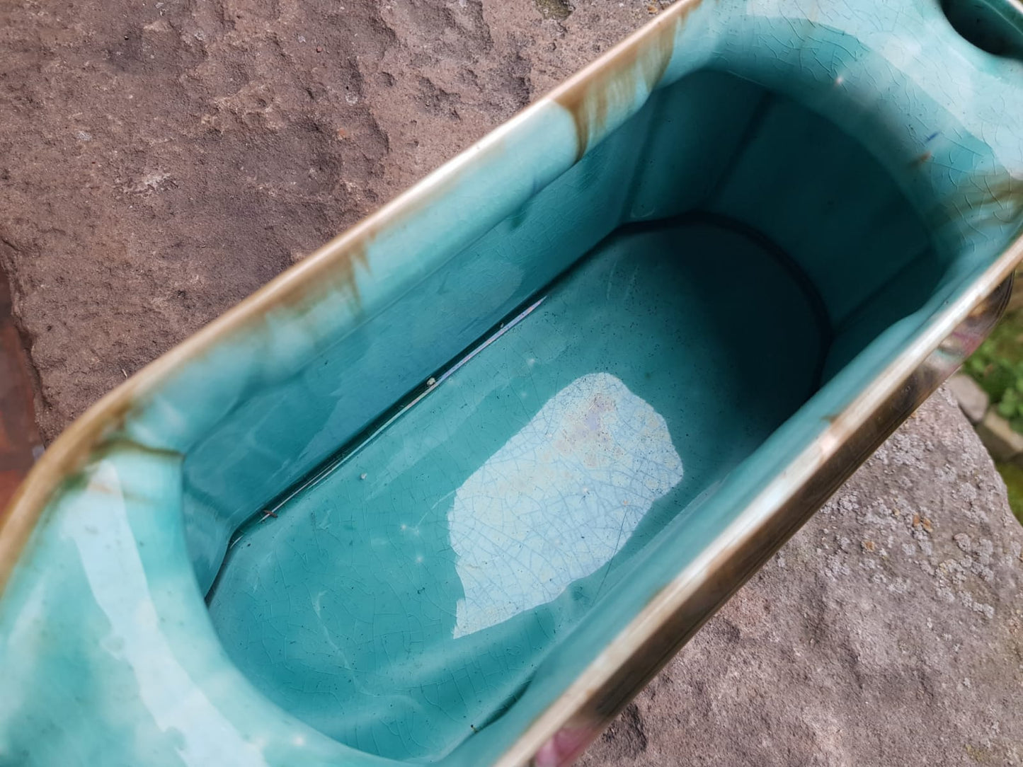 Art Nouveau Majolica Jardiniere by Orchies, France 1920s