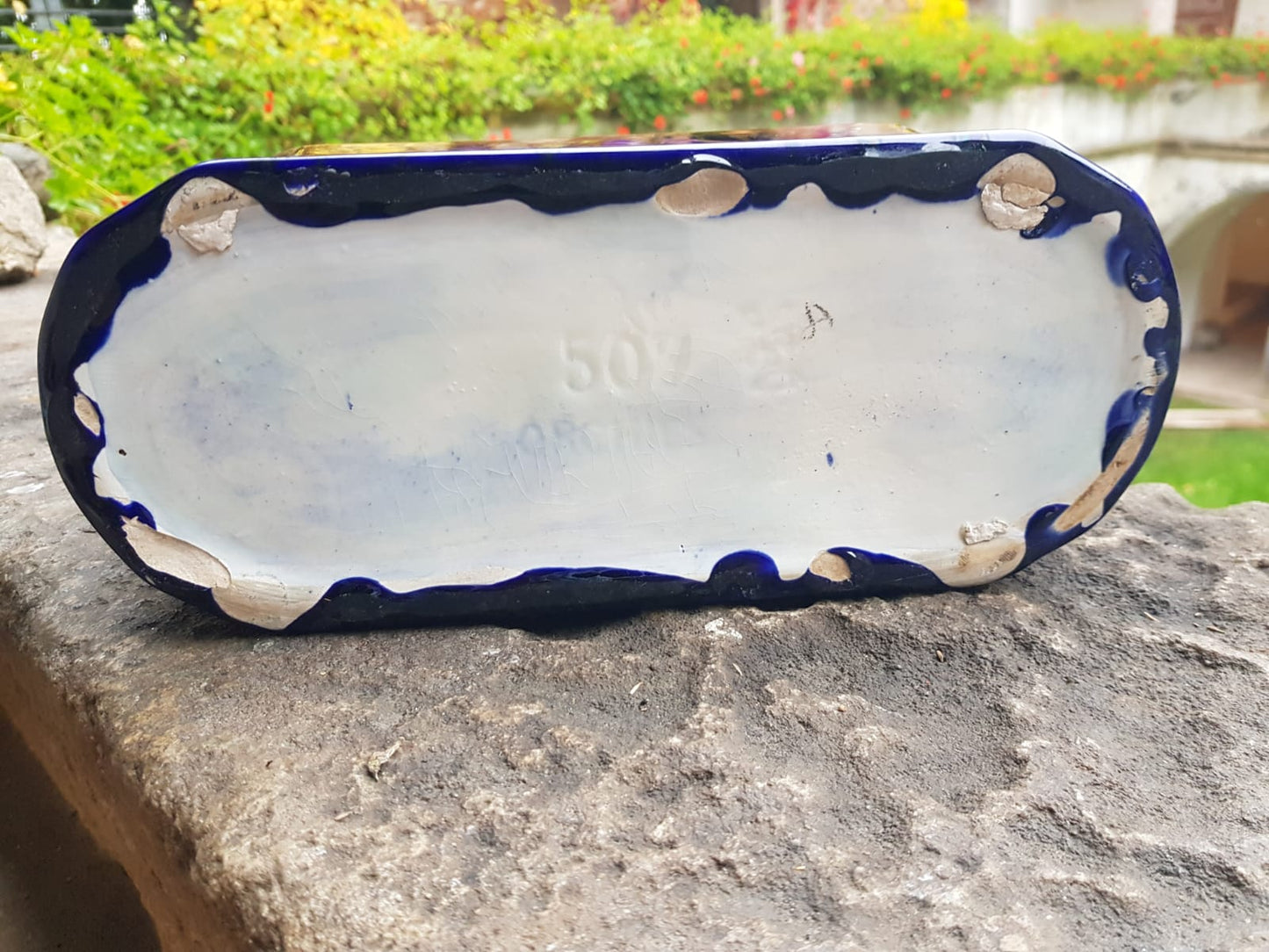 Art Nouveau Majolica Jardiniere by Orchies, France 1920s