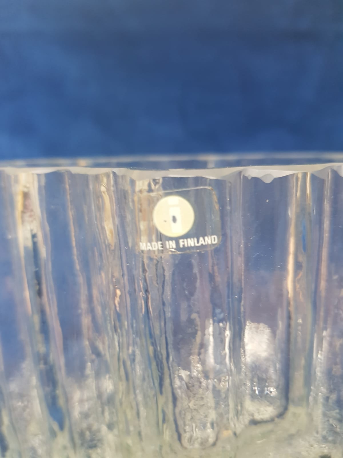 Vintage glass vase Pinus by Tapio Wirkalla for litala glassworks, 1970s