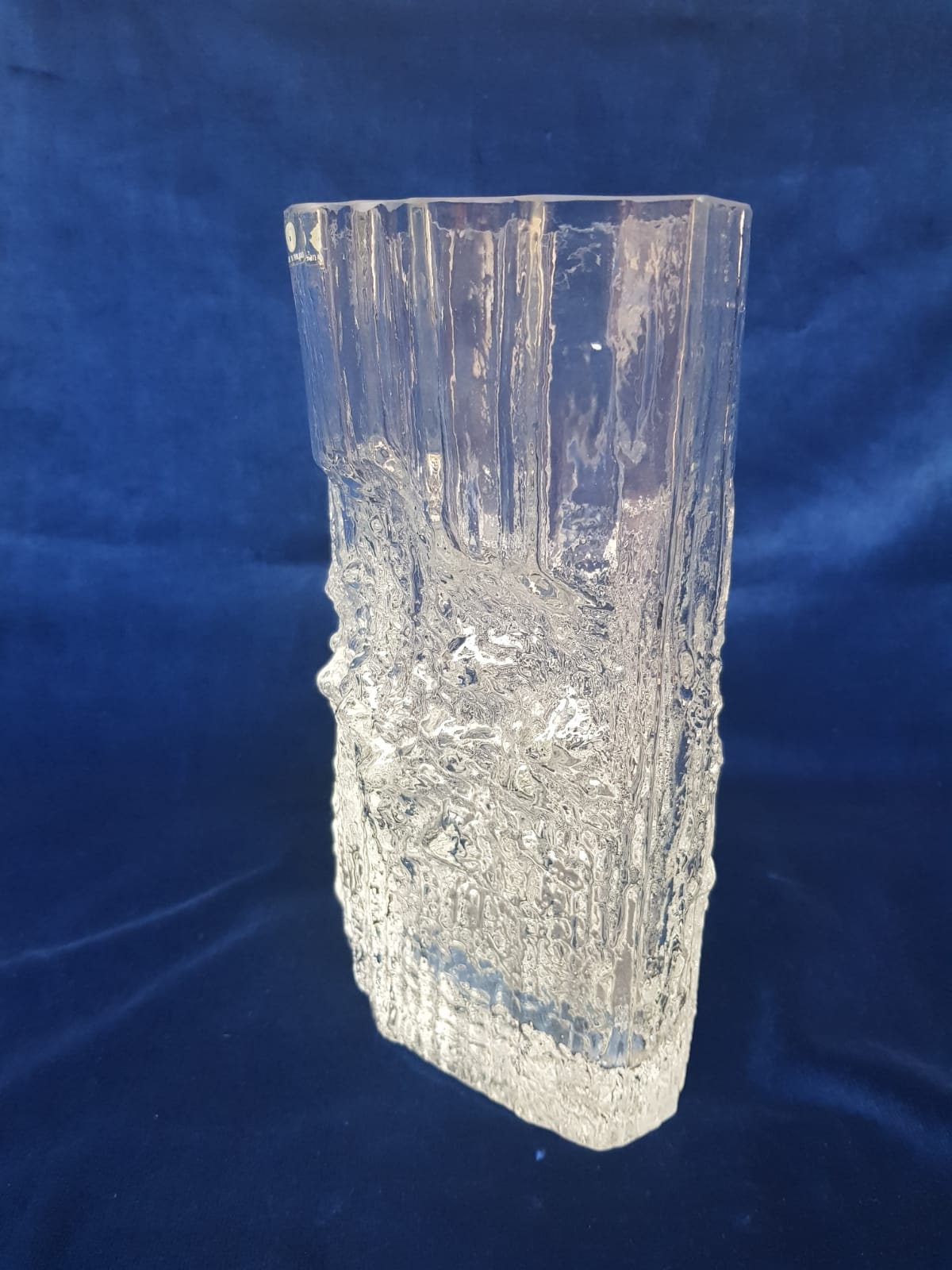 Vintage glass vase Pinus by Tapio Wirkalla for litala glassworks, 1970s