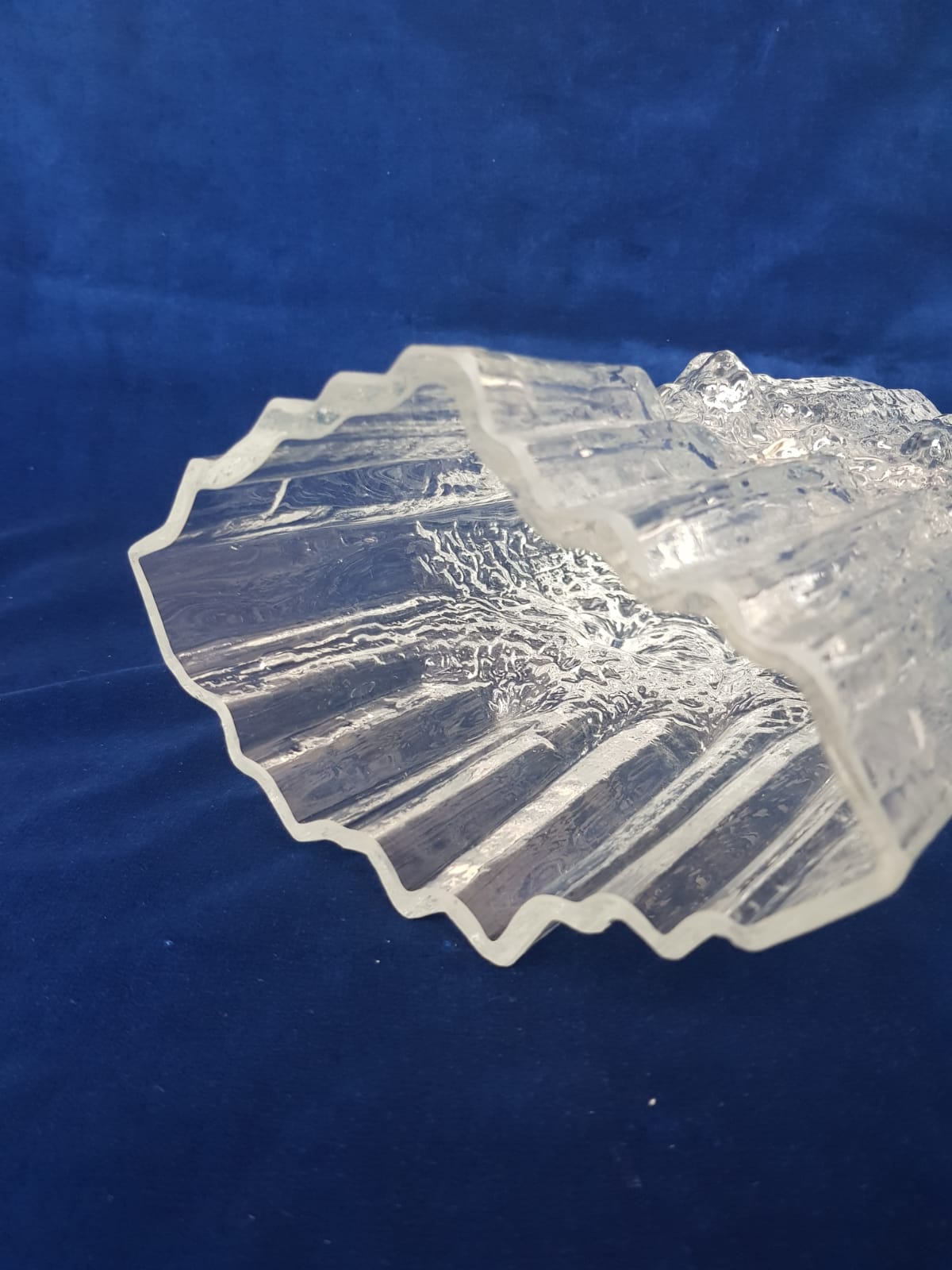 Vintage glass vase Pinus by Tapio Wirkalla for litala glassworks, 1970s